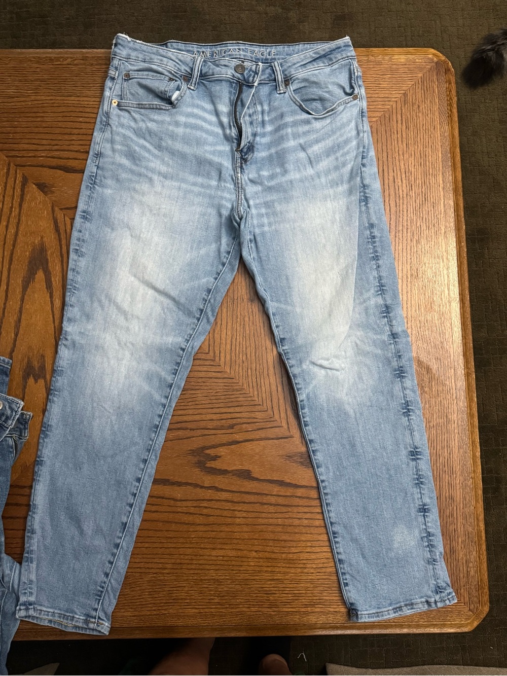 American Eagle Outfitters Faded Light Blue Slim-Straight Jeans